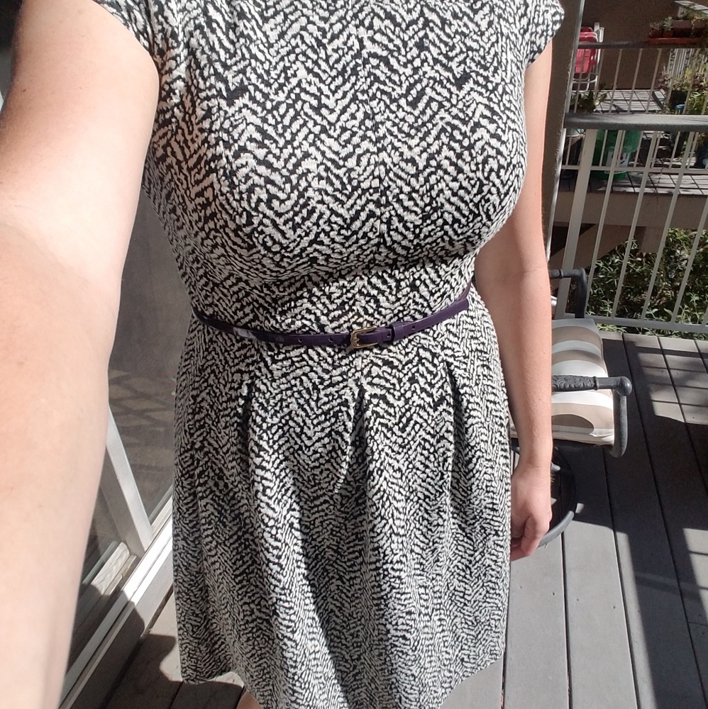 Black and White A-Line Dress